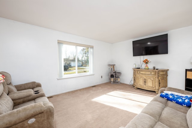 view of carpeted living room