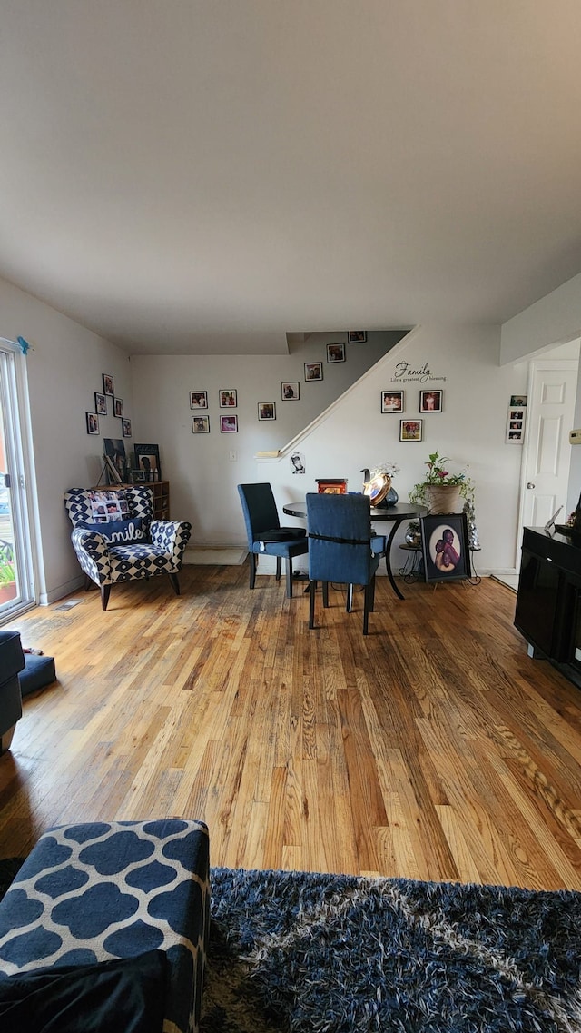 living room featuring hardwood / wood-style flooring