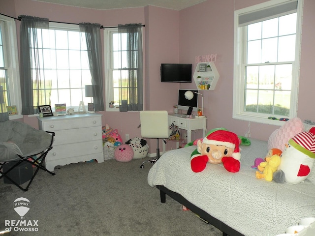 view of carpeted bedroom