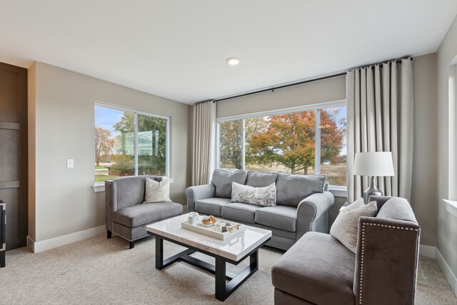 view of carpeted living room