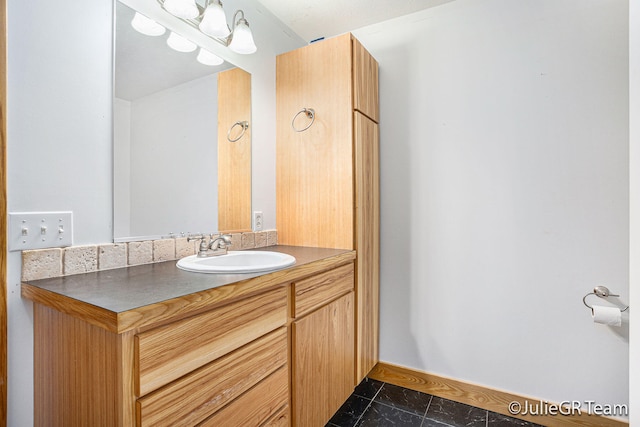 bathroom featuring vanity and tile patterned floors