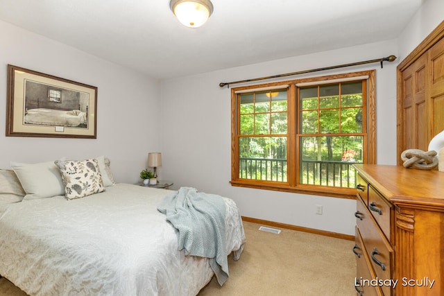 view of carpeted bedroom