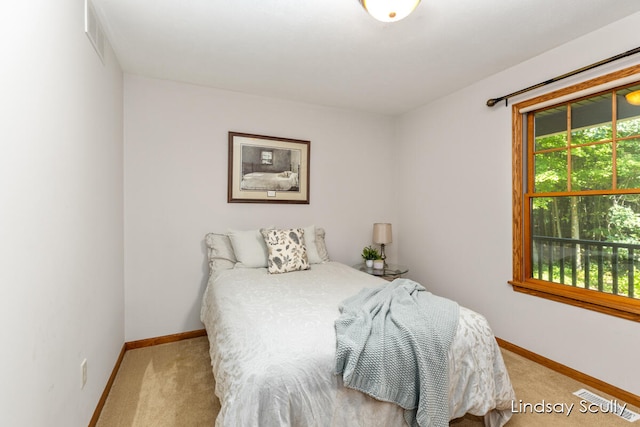 view of carpeted bedroom