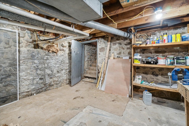 view of basement