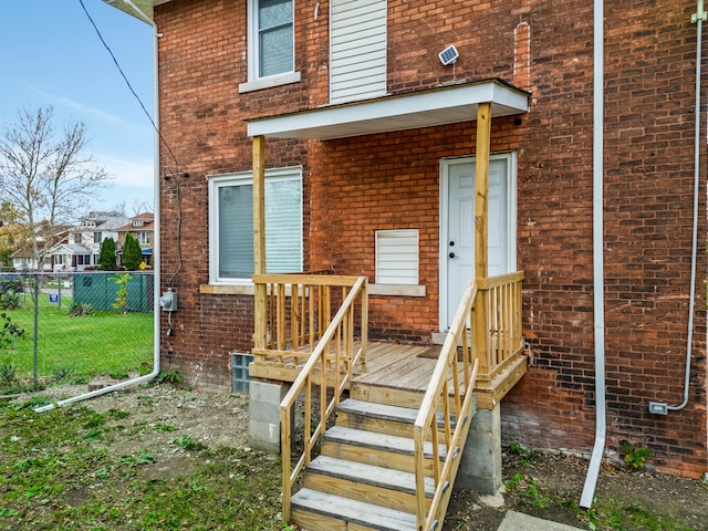 view of doorway to property