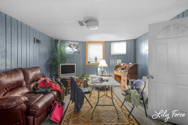 view of carpeted living room