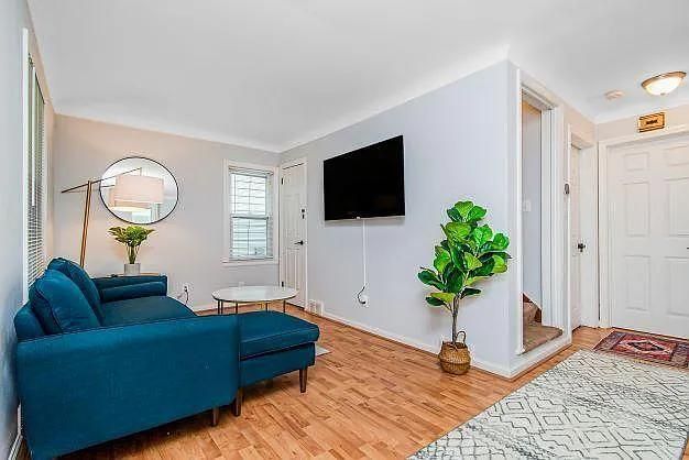 living room featuring hardwood / wood-style floors