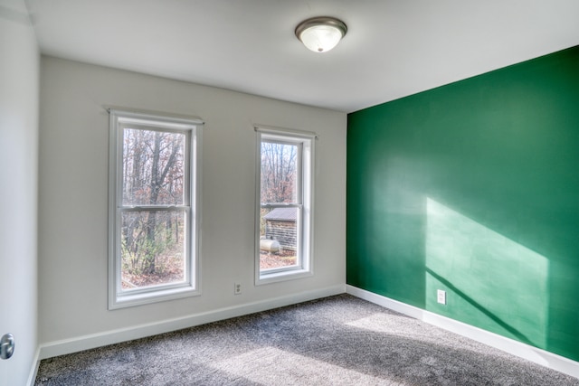 carpeted spare room with a wealth of natural light