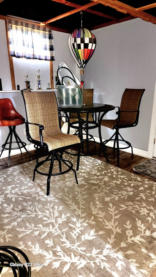 dining area featuring hardwood / wood-style flooring