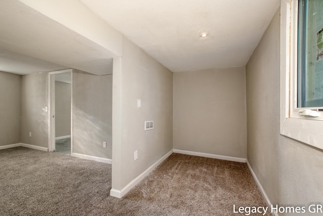 view of carpeted empty room