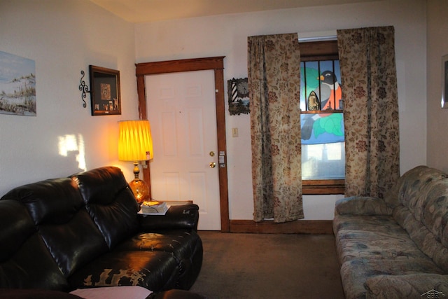 view of carpeted living room