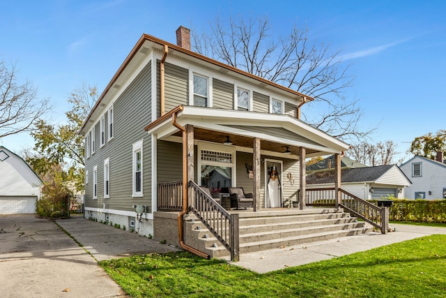 view of front facade with a porch