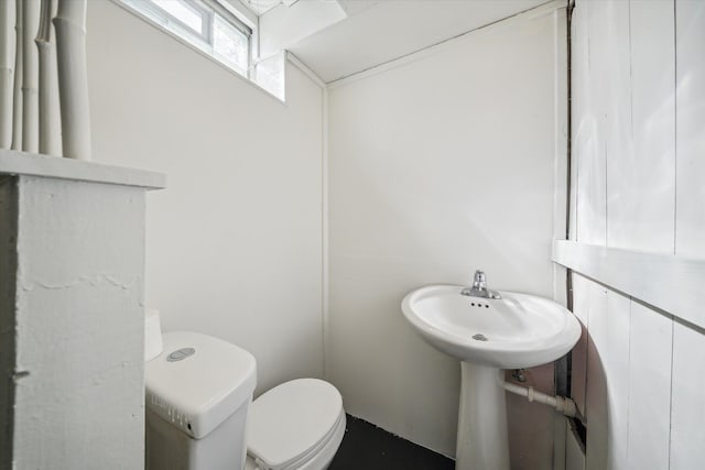 bathroom with sink and toilet