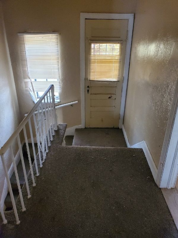 17366 Monica St, Detroit, MI 48221 - doorway to outside with baseboards and carpet
