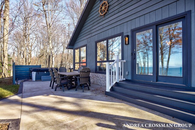 1155 Edgewater Ter, South Haven, MI 49090 - view of patio / terrace with outdoor dining space and entry steps