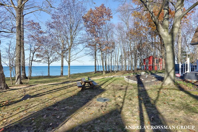 1155 Edgewater Ter, South Haven, MI 49090 - view of grassy yard featuring a water view