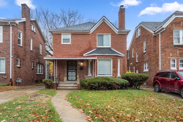 view of front property with a front yard