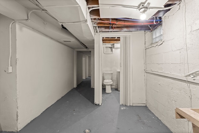 view of basement