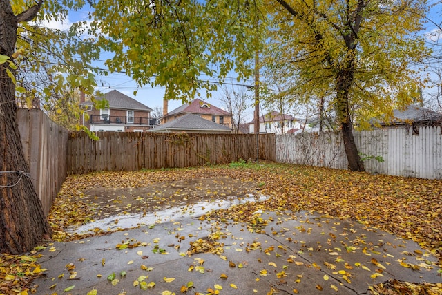 view of yard featuring a patio area