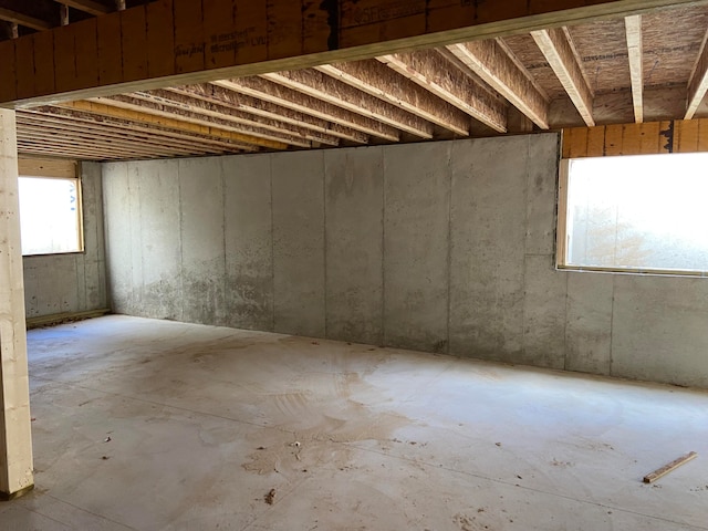 view of basement