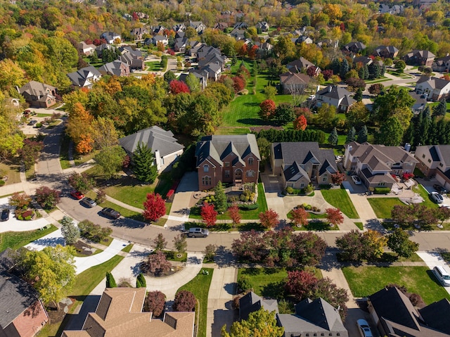 bird's eye view with a residential view