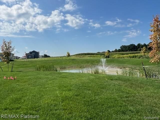 view of water feature with a rural view