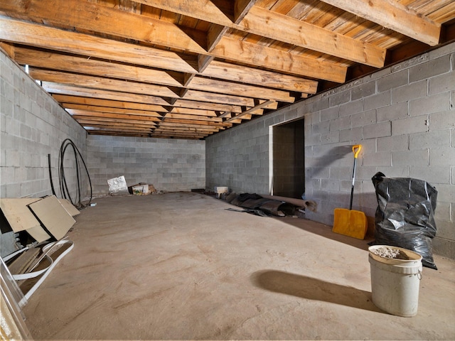 view of basement