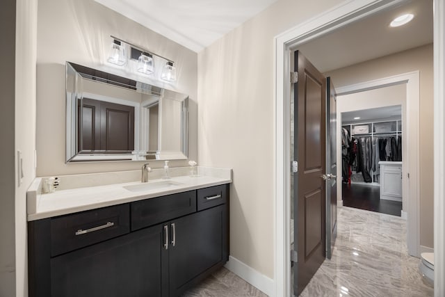 bathroom featuring vanity