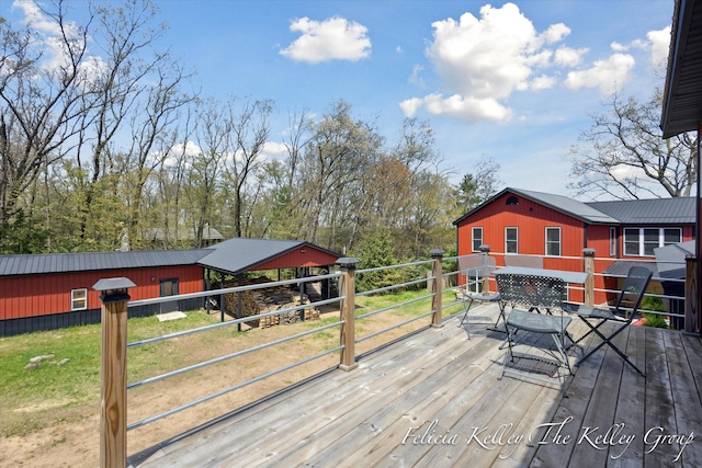 view of wooden terrace