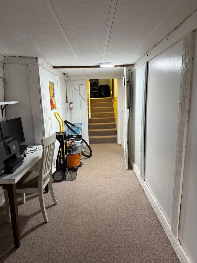 home office featuring carpet floors