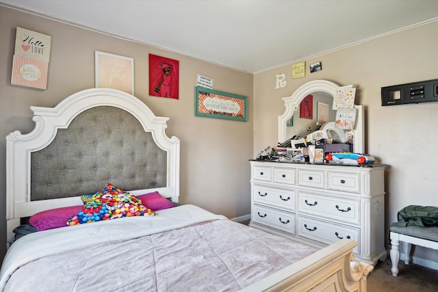 bedroom with carpet floors