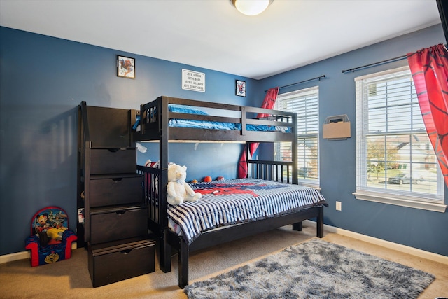 bedroom with carpet flooring