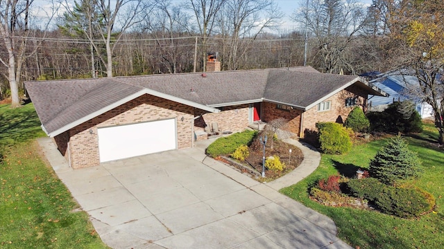 view of front facade with a garage