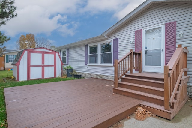 deck with a storage unit