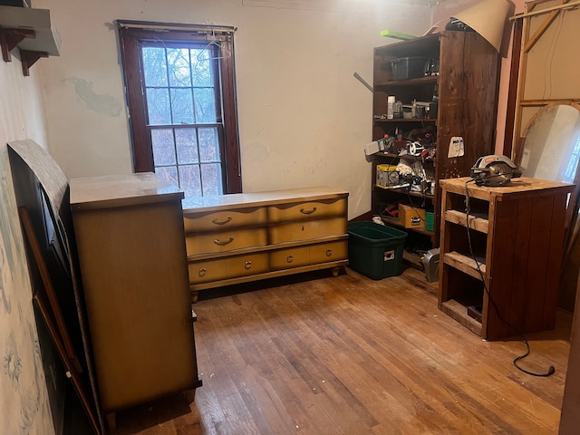 miscellaneous room with hardwood / wood-style flooring