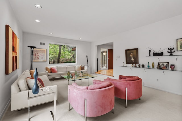 view of carpeted living room