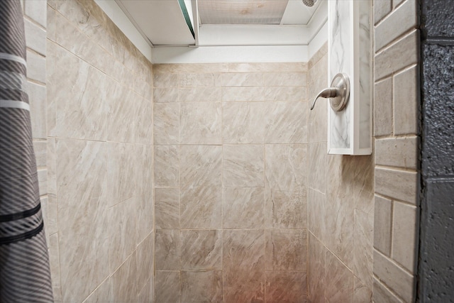 details with tiled shower