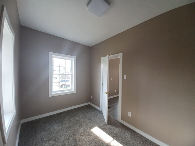 unfurnished room featuring carpet