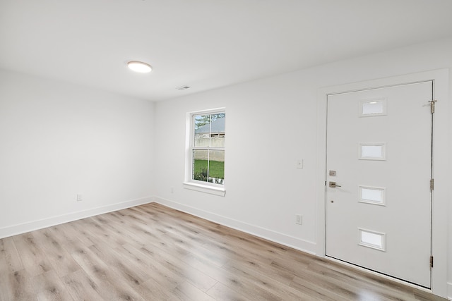 entryway with light wood-type flooring