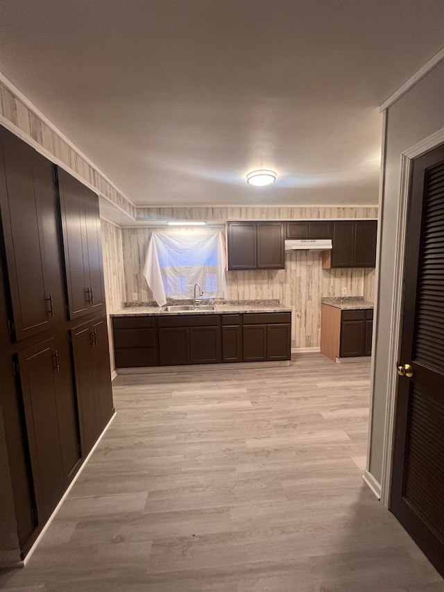 kitchen featuring sink and light hardwood / wood-style floors