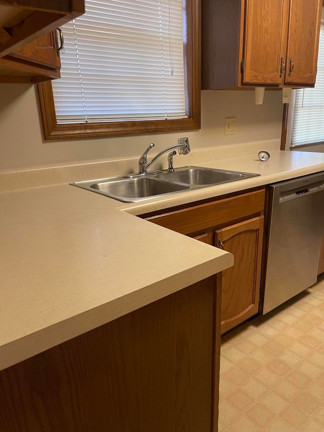 kitchen featuring dishwasher and sink