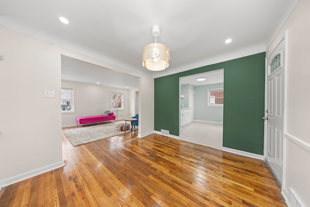 interior space with wood-type flooring