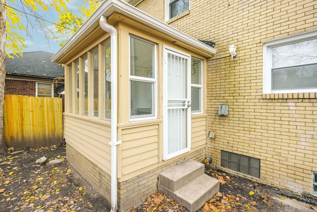 view of doorway to property