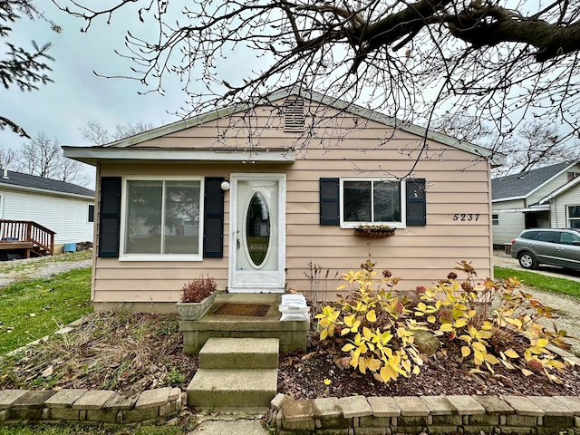 view of bungalow