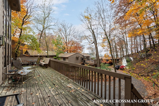4719 Fox Hill Ln, Macatawa, MI 49434 - wooden terrace with a residential view