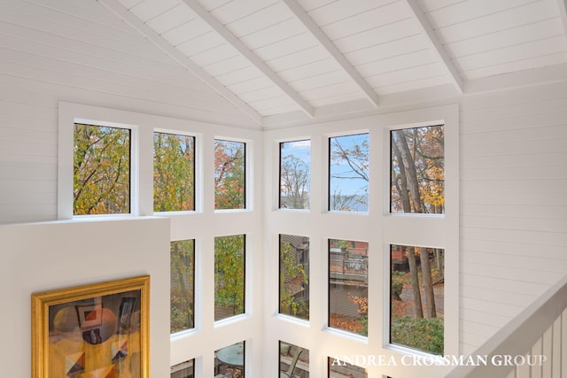 4719 Fox Hill Ln, Macatawa, MI 49434 - detailed view of wooden ceiling with exposed beams