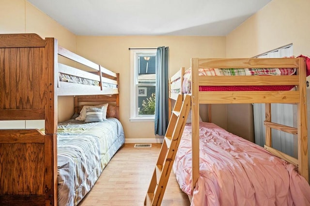 bedroom featuring light hardwood / wood-style flooring