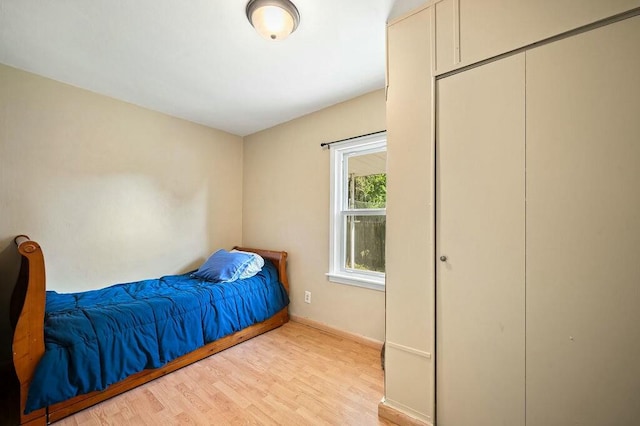 bedroom featuring light hardwood / wood-style flooring