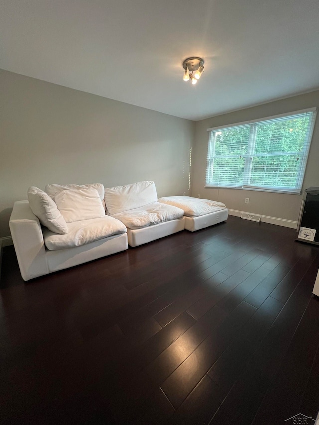 bedroom featuring dark wood-type flooring