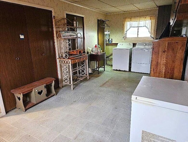 laundry room with washer and clothes dryer